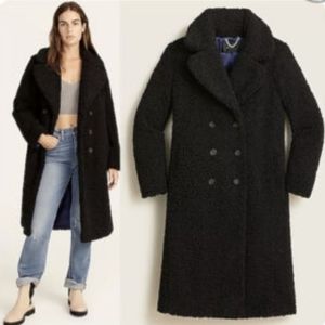 J.Crew Double-Breasted Teddy Sherpa Coat NWT